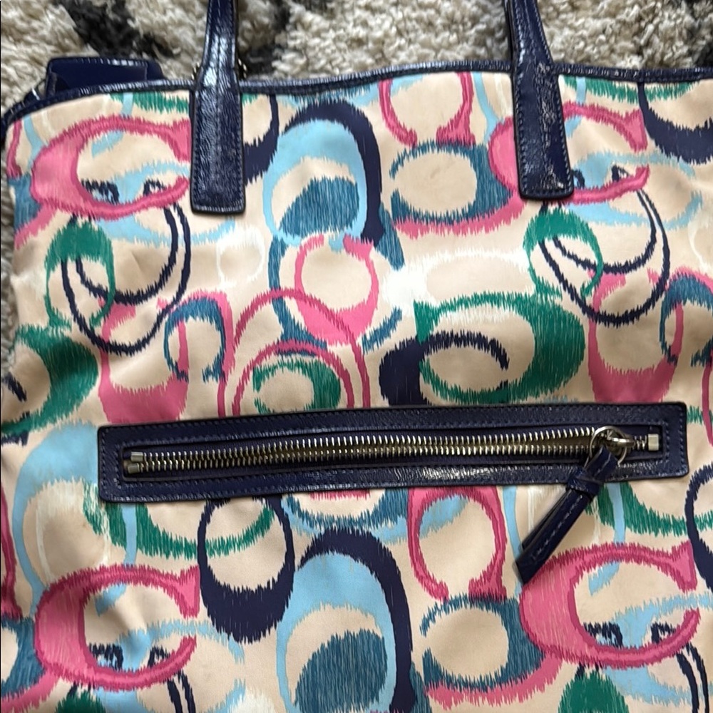 Coach Ikat Multicolor Signature C Patterned Purse - Picture 13 of 13